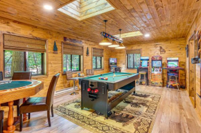 Hot Tub and Game Room Pine Bear Pocono Lake Cabin